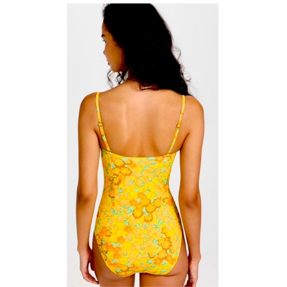 Tory Burch Yellow Blossom One Piece Swimsuit - Picture 2 of 8